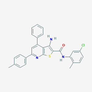 3-amino-N-(5-chloro-2-methylphenyl)-6-(4-methylphenyl)-4-phenylthieno[2,3-b]pyridine-2-carboxamide