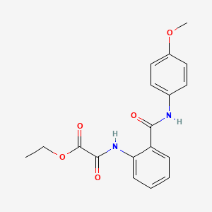 molecular formula C18H18N2O5 B4186045 ethyl [(2-{[(4-methoxyphenyl)amino]carbonyl}phenyl)amino](oxo)acetate 