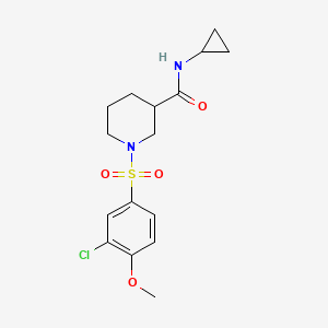 molecular formula C16H21ClN2O4S B4186054 1-[(3-chloro-4-methoxyphenyl)sulfonyl]-N-cyclopropyl-3-piperidinecarboxamide 
