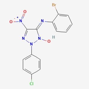 N-(2-bromophenyl)-2-(4-chlorophenyl)-5-nitro-2H-1,2,3-triazol-4-amine 3-oxide