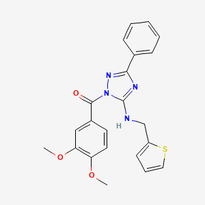 molecular formula C22H20N4O3S B4186138 1-(3,4-dimethoxybenzoyl)-3-phenyl-N-(2-thienylmethyl)-1H-1,2,4-triazol-5-amine 