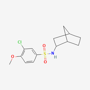 molecular formula C14H18ClNO3S B4186141 N-bicyclo[2.2.1]hept-2-yl-3-chloro-4-methoxybenzenesulfonamide 