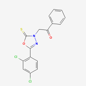 molecular formula C16H10Cl2N2O2S B4186168 2-[5-(2,4-dichlorophenyl)-2-thioxo-1,3,4-oxadiazol-3(2H)-yl]-1-phenylethanone 