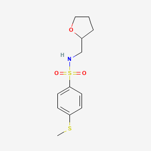 molecular formula C12H17NO3S2 B4186179 4-(methylthio)-N-(tetrahydro-2-furanylmethyl)benzenesulfonamide 