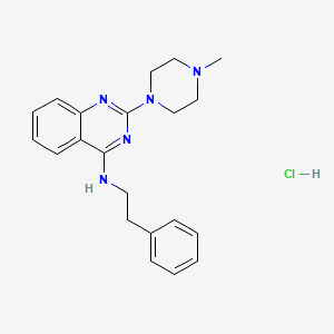 molecular formula C21H26ClN5 B4186181 2-(4-methyl-1-piperazinyl)-N-(2-phenylethyl)-4-quinazolinamine hydrochloride 
