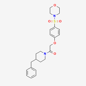 molecular formula C24H30N2O5S B4186205 4-({4-[2-(4-benzyl-1-piperidinyl)-2-oxoethoxy]phenyl}sulfonyl)morpholine 