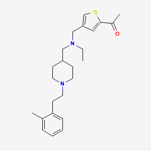 molecular formula C24H34N2OS B4186233 1-(4-{[ethyl({1-[2-(2-methylphenyl)ethyl]-4-piperidinyl}methyl)amino]methyl}-2-thienyl)ethanone 