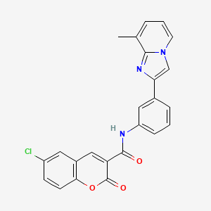 molecular formula C24H16ClN3O3 B4186235 6-chloro-N-[3-(8-methylimidazo[1,2-a]pyridin-2-yl)phenyl]-2-oxo-2H-chromene-3-carboxamide 
