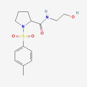 molecular formula C14H20N2O4S B4186238 N-(2-hydroxyethyl)-1-[(4-methylphenyl)sulfonyl]prolinamide 