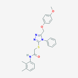 N-(2,3-dimethylphenyl)-2-[[5-[(4-methoxyphenoxy)methyl]-4-phenyl-1,2,4-triazol-3-yl]sulfanyl]acetamide