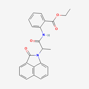 molecular formula C23H20N2O4 B4186256 ethyl 2-{[2-(2-oxobenzo[cd]indol-1(2H)-yl)propanoyl]amino}benzoate 