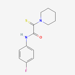 molecular formula C13H15FN2OS B4186324 N-(4-fluorophenyl)-2-(1-piperidinyl)-2-thioxoacetamide 