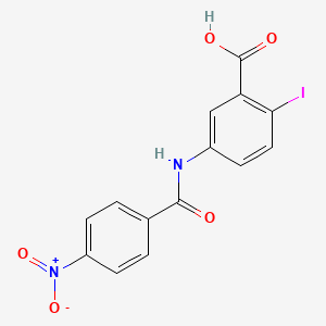 molecular formula C14H9IN2O5 B4186338 2-iodo-5-[(4-nitrobenzoyl)amino]benzoic acid 