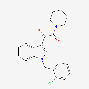 molecular formula C22H21ClN2O2 B4186349 1-[1-(2-chlorobenzyl)-1H-indol-3-yl]-2-oxo-2-(1-piperidinyl)ethanone 