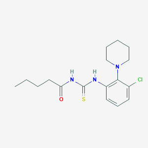 N-({[3-chloro-2-(1-piperidinyl)phenyl]amino}carbonothioyl)pentanamide