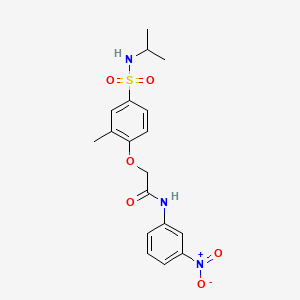 molecular formula C18H21N3O6S B4186381 2-{4-[(isopropylamino)sulfonyl]-2-methylphenoxy}-N-(3-nitrophenyl)acetamide 