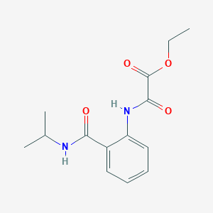 molecular formula C14H18N2O4 B4186404 ethyl ({2-[(isopropylamino)carbonyl]phenyl}amino)(oxo)acetate 