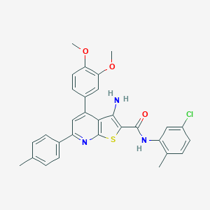 3-amino-N-(5-chloro-2-methylphenyl)-4-(3,4-dimethoxyphenyl)-6-(4-methylphenyl)thieno[2,3-b]pyridine-2-carboxamide