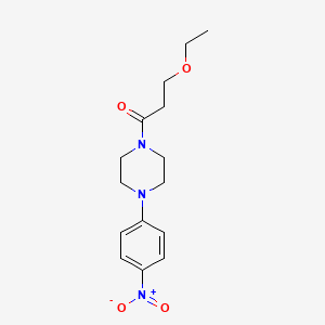 molecular formula C15H21N3O4 B4186442 1-(3-ethoxypropanoyl)-4-(4-nitrophenyl)piperazine 