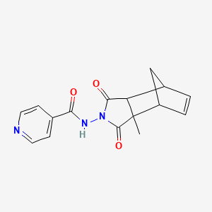 N-(2-methyl-3,5-dioxo-4-azatricyclo[5.2.1.0~2,6~]dec-8-en-4-yl)isonicotinamide