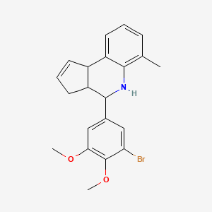 molecular formula C21H22BrNO2 B4186460 4-(3-bromo-4,5-dimethoxyphenyl)-6-methyl-3a,4,5,9b-tetrahydro-3H-cyclopenta[c]quinoline 