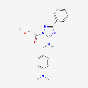 molecular formula C20H23N5O2 B4186475 N-[4-(dimethylamino)benzyl]-1-(methoxyacetyl)-3-phenyl-1H-1,2,4-triazol-5-amine 
