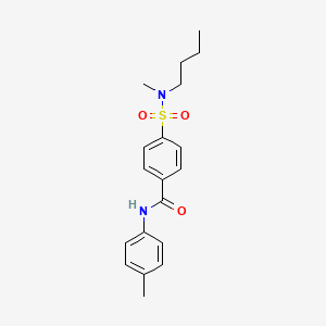 molecular formula C19H24N2O3S B4186512 4-{[butyl(methyl)amino]sulfonyl}-N-(4-methylphenyl)benzamide 