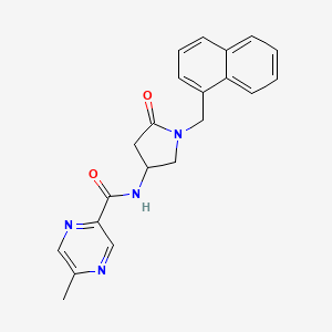 molecular formula C21H20N4O2 B4186513 5-methyl-N-[1-(1-naphthylmethyl)-5-oxo-3-pyrrolidinyl]-2-pyrazinecarboxamide 