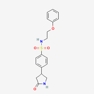 molecular formula C18H20N2O4S B4186547 4-(5-oxo-3-pyrrolidinyl)-N-(2-phenoxyethyl)benzenesulfonamide 