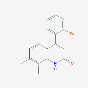 molecular formula C17H16BrNO B4186550 4-(2-bromophenyl)-7,8-dimethyl-3,4-dihydro-2(1H)-quinolinone 