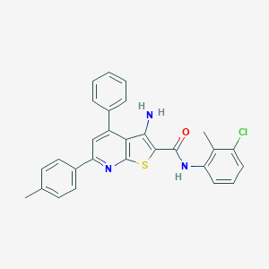 3-amino-N-(3-chloro-2-methylphenyl)-6-(4-methylphenyl)-4-phenylthieno[2,3-b]pyridine-2-carboxamide