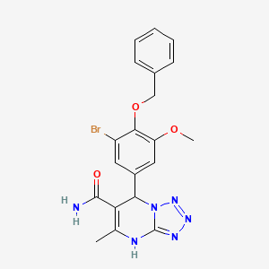 molecular formula C20H19BrN6O3 B4186563 7-[4-(benzyloxy)-3-bromo-5-methoxyphenyl]-5-methyl-4,7-dihydrotetrazolo[1,5-a]pyrimidine-6-carboxamide 