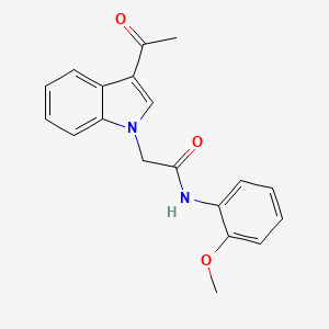 molecular formula C19H18N2O3 B4186592 2-(3-acetyl-1H-indol-1-yl)-N-(2-methoxyphenyl)acetamide 
