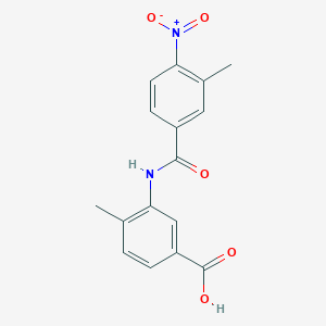 molecular formula C16H14N2O5 B4186609 4-methyl-3-[(3-methyl-4-nitrobenzoyl)amino]benzoic acid 