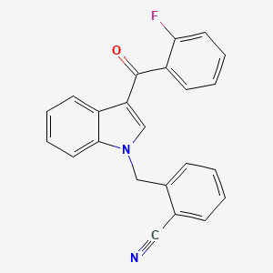 molecular formula C23H15FN2O B4186618 2-{[3-(2-fluorobenzoyl)-1H-indol-1-yl]methyl}benzonitrile CAS No. 5340-97-6