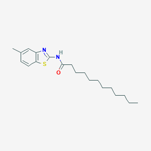 molecular formula C20H30N2OS B418664 N-(5-methyl-1,3-benzothiazol-2-yl)dodecanamide 