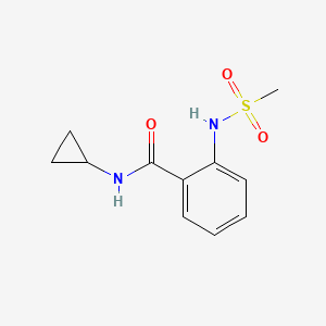 molecular formula C11H14N2O3S B4186643 N-cyclopropyl-2-[(methylsulfonyl)amino]benzamide 