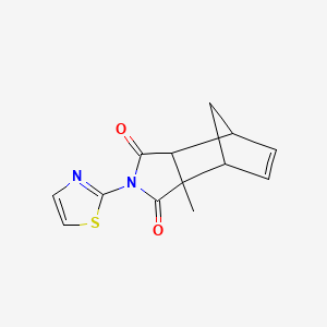 molecular formula C13H12N2O2S B4186647 2-methyl-4-(1,3-thiazol-2-yl)-4-azatricyclo[5.2.1.0~2,6~]dec-8-ene-3,5-dione 