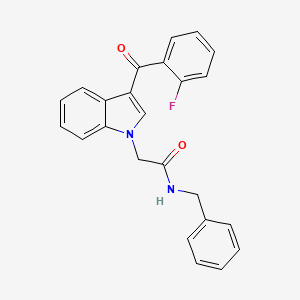 molecular formula C24H19FN2O2 B4186677 N-benzyl-2-[3-(2-fluorobenzoyl)-1H-indol-1-yl]acetamide 
