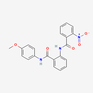 molecular formula C21H17N3O5 B4186713 N-(2-{[(4-methoxyphenyl)amino]carbonyl}phenyl)-2-nitrobenzamide 