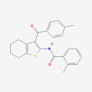 2-methyl-N-[3-(4-methylbenzoyl)-4,5,6,7-tetrahydro-1-benzothien-2-yl]benzamide