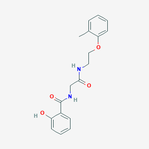 molecular formula C18H20N2O4 B4186721 2-hydroxy-N-(2-{[2-(2-methylphenoxy)ethyl]amino}-2-oxoethyl)benzamide 