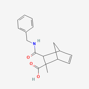 molecular formula C17H19NO3 B4186723 3-[(benzylamino)carbonyl]-2-methylbicyclo[2.2.1]hept-5-ene-2-carboxylic acid 