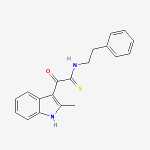 molecular formula C19H18N2OS B4186725 2-(2-methyl-1H-indol-3-yl)-2-oxo-N-(2-phenylethyl)ethanethioamide 