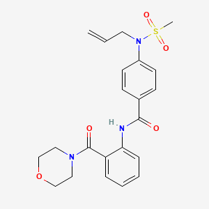 molecular formula C22H25N3O5S B4186742 4-[allyl(methylsulfonyl)amino]-N-[2-(4-morpholinylcarbonyl)phenyl]benzamide 