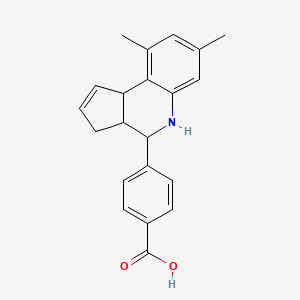 molecular formula C21H21NO2 B4186748 4-(7,9-dimethyl-3a,4,5,9b-tetrahydro-3H-cyclopenta[c]quinolin-4-yl)benzoic acid 