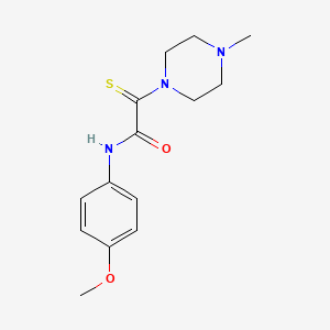 molecular formula C14H19N3O2S B4186750 N-(4-methoxyphenyl)-2-(4-methyl-1-piperazinyl)-2-thioxoacetamide 