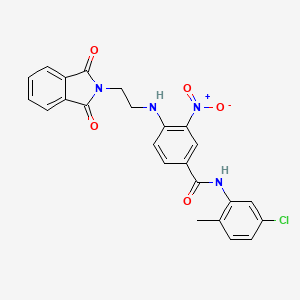 molecular formula C24H19ClN4O5 B4186751 N-(5-chloro-2-methylphenyl)-4-{[2-(1,3-dioxo-1,3-dihydro-2H-isoindol-2-yl)ethyl]amino}-3-nitrobenzamide 
