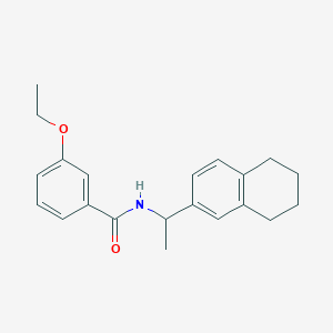 molecular formula C21H25NO2 B4186758 3-ethoxy-N-[1-(5,6,7,8-tetrahydro-2-naphthalenyl)ethyl]benzamide 