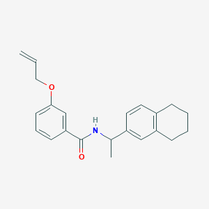 molecular formula C22H25NO2 B4186777 3-(allyloxy)-N-[1-(5,6,7,8-tetrahydro-2-naphthalenyl)ethyl]benzamide 